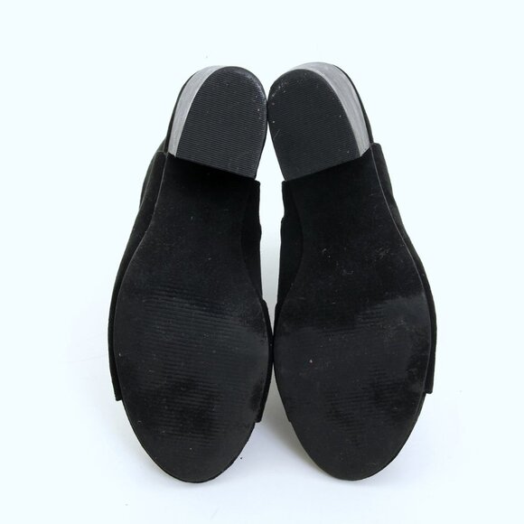 Steve Madden Bleu Textile Lace Up Side Zip Heeled Sandals Black Women Size 7 - Picture 11 of 12